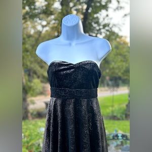 Free People Fit Flare Shattered Shine Stunning Strapless Dress -  Size XS